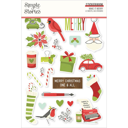 Carpe Diem - Simple Stories - A5 Sticker Book - Make It Merry Carpe Diem - Simple Stories - A5 Sticker Book - Make It Merry