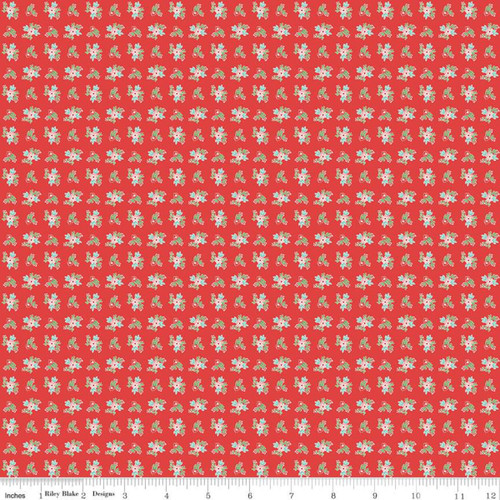 Riley Blake Fabric - Quilt Fair by Tasha Noel - Ditzy Red #C11353-RED