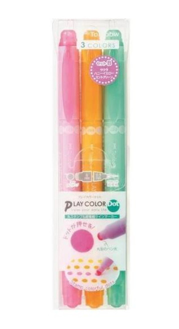 Tombow Play Color Color Dot Dual-Tip Markers - Set of 3