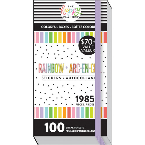 The Happy Planner - Me and My Big Ideas - Mega Value Pack Stickers - Rainbow Colorful Boxes