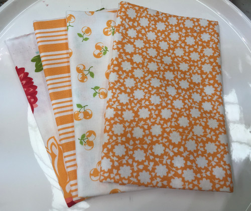 Moda Fabric - The Good Life - Bonnie and Camille - Fat Eighth Bundle - Set of 4 - Orange