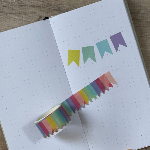 Sunshine Sticker Co - Washi Tape - Pastel Flag Die Cut