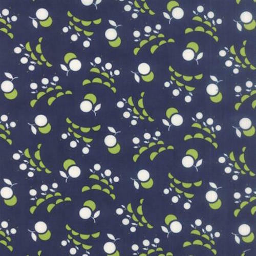 Moda Fabric - Vintage Picnic - Bonnie & Camille - Navy #55127 16 - BOLT END 65cm