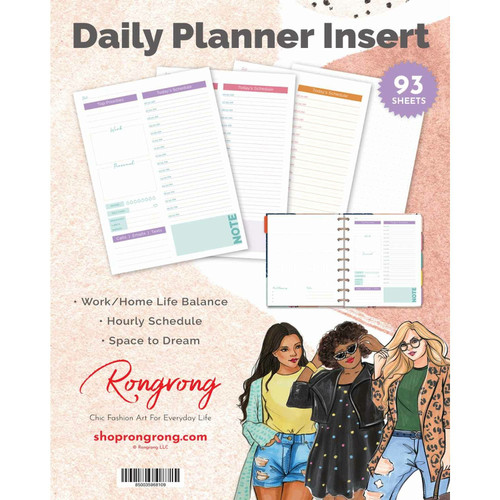 Rongrong - Classic Size Fill Paper - Daily Planner Insert - Quarterly Supply