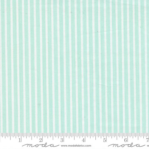 Moda Fabric - Merry Little Christmas Wovens - Bonnie & Camille - Stripes - Aqua #55249 17