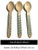 10 Wood Cutlery Spoons - Light Blue - Polka Dot, Stripe, Chevron #WSC4