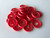 Plastic Planner Discs - Small (24mm) - Red - Christmas Tree - Set of 11