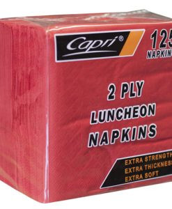 Luncheon Napkins Red 2 ply