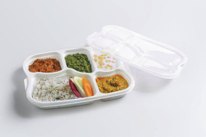 5 compartment Plastic plate