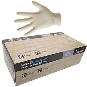 Latex gloves powder free Large