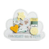 The DaySpring Sam & Essie "Little Heart" Baby Magnet Frame features a charming die-cut metal frame with a soft, pastel design.