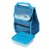 Arctic Zone Hi Top Dual Compartment Power Pack Lunch Bag with BPA Free Food Container and Microban® Protected Easy Clean Lining, Blue