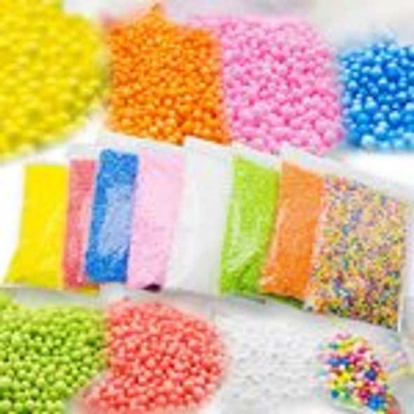 8 Colors Styrofoam Foam Balls for Slime Styrofoam Beads Polystyrene DIY Gift