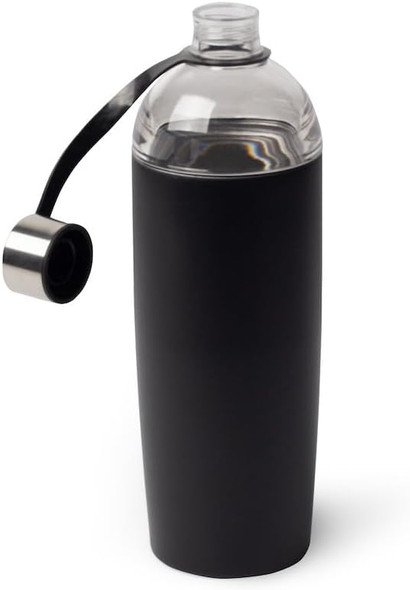 Premium Stainless Steel Water Bottle with Two-Way Tritan Top, 26 Oz Capacity, Black Powder Coat Finish, Freezer Safe