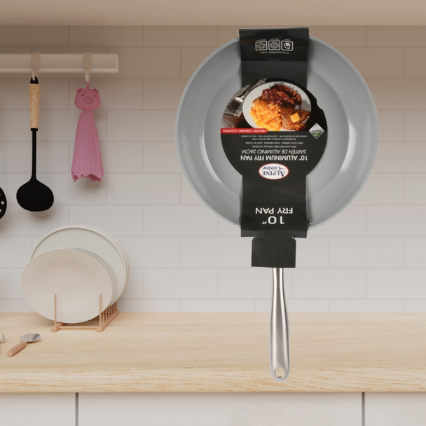 Aluminum Fry Pan with Grey Ceramic Coating – 10 Inch Aluminum Fry Pan with Grey Ceramic Coating – 10 Inch