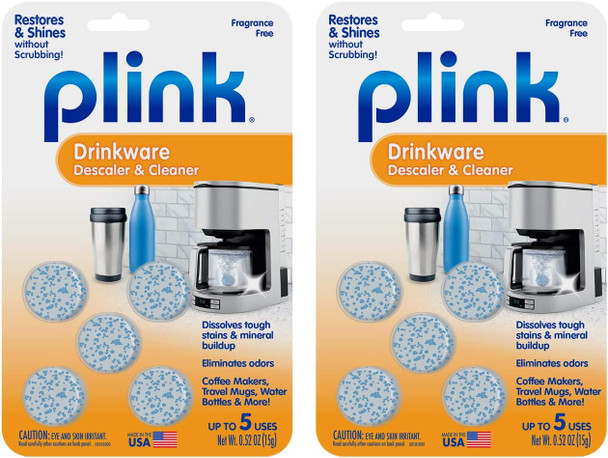 Plink PDW12T Drinkware Descaler and Cleaner, 10 Tablets