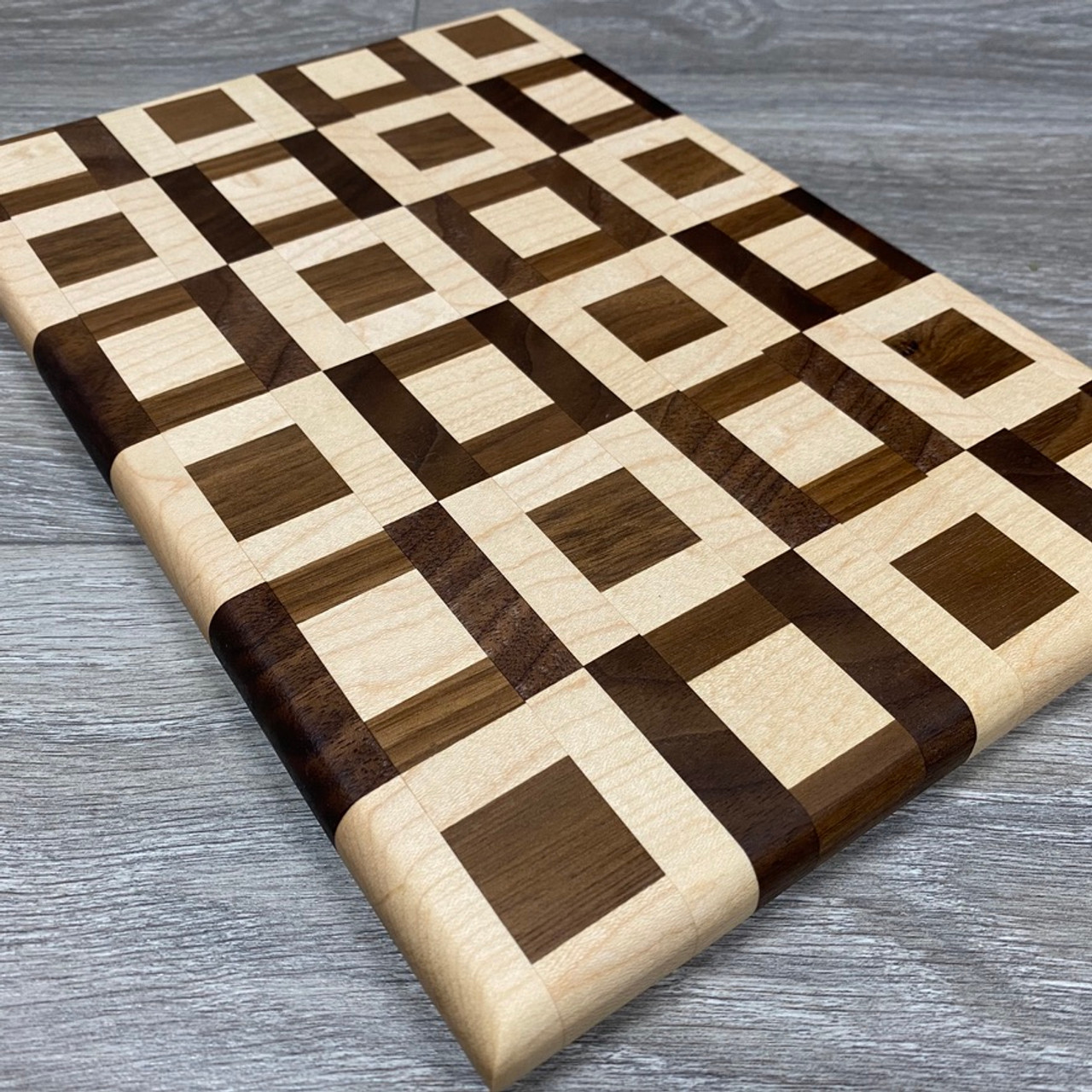 Floating Squares Cutting Board - Design 1