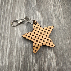 Star Keychain - Polka Dot Star Keychain - Polka Dot