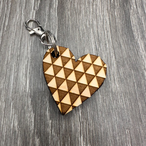 Heart Keychain - Triangle