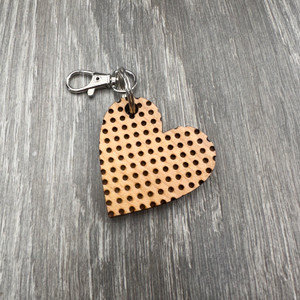 Heart Keychain - Polka Dot Heart Keychain - Polka Dot