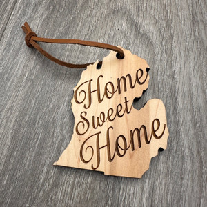"Home Sweet Home" Michigan Shaped Ornament