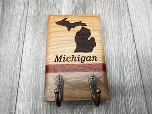 "Michigan" Key Holder (2 Hook) - Design 3