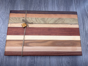 Large Striped Cutting Board