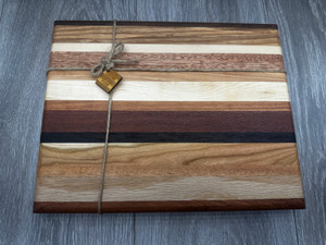 Brownscale Random Stripes Cutting Board