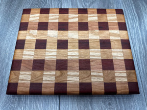 Padauk Gingham Pattern Cutting Board