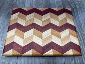 Purpleheart Chevron Style Cutting Board