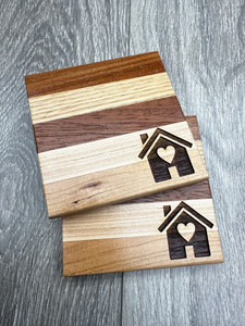 Home Image w/ Heart Coasters