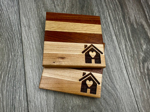 Home Image w/ Heart Coasters