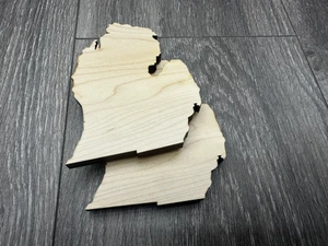 State of Michigan Shaped Coasters (Maple)