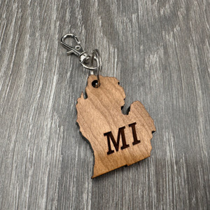 "MI" Michigan Keychain (2x1.5) "MI" Michigan Keychain (2x1.5)