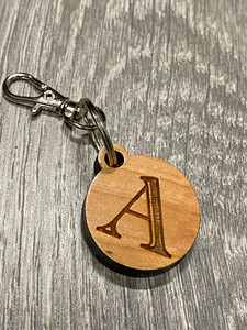 Monogram Keychain (A-Z) (Cherry Wood) Monogram Keychain (A-Z) (Cherry Wood)