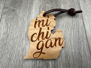 "Michigan" Michigan Shaped Ornament