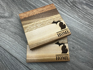 Michigan "Home" Coasters - Design 2