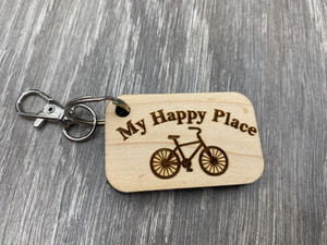 "My Happy Place" Bike Keychain (1.25X2) "My Happy Place" Bike Keychain (1.25X2)