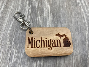 "Michigan" Keychain (1.25X2)