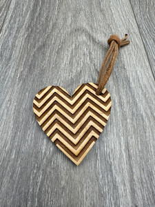 Zig Zag Pattern Heart Shaped Ornament Zig Zag Pattern Heart Shaped Ornament