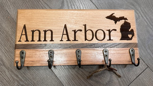 "Ann Arbor" Michigan Key Holder (5 Hook) "Ann Arbor" Michigan Key Holder (5 Hook)