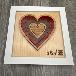 Radiating Hearts (Five Woods) - # 8/24
