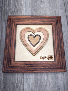 Radiating Hearts (Five Woods) - # 10/24