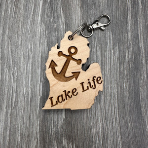 Lake Life Michigan Keychain (2.5x2) Lake Life Michigan Keychain (2.5x2)