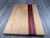 Large Elm Cutting Board w/ Colorful Stripes (12X16)