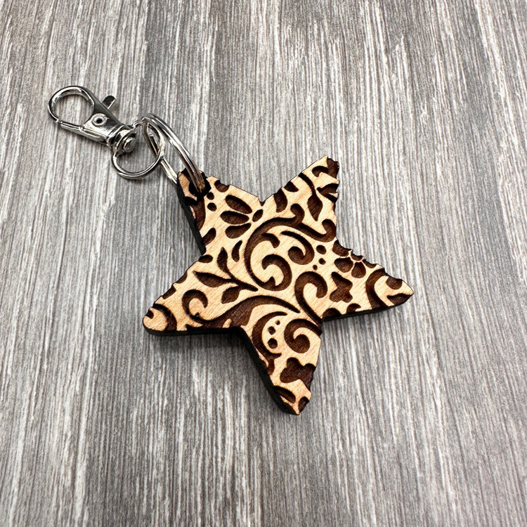 Star Keychain - Paisley