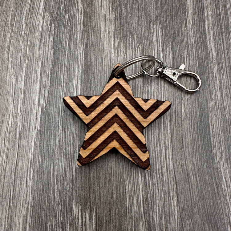 Star Keychain - Zig Zag