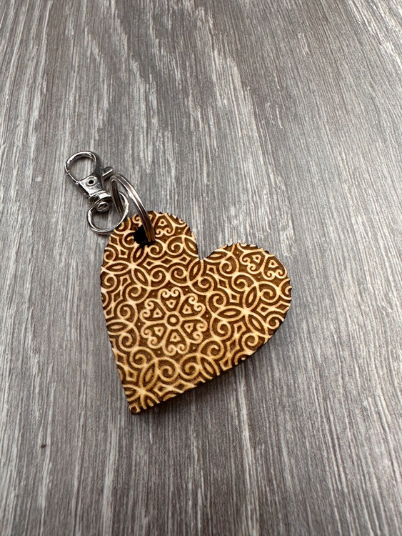 Heart Keychain - Scroll
