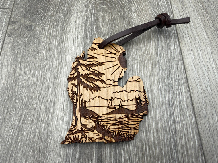 Nature Design Michigan Shaped Ornament