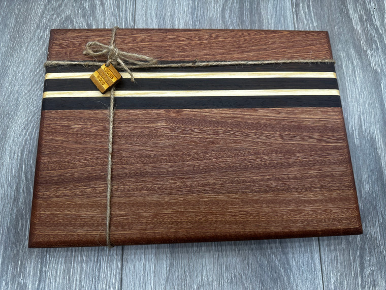 Mahogany Cutting Board w/ Wenge Stripes